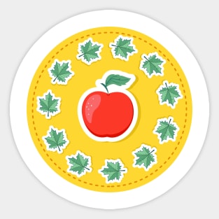 Back to School Apple Sticker